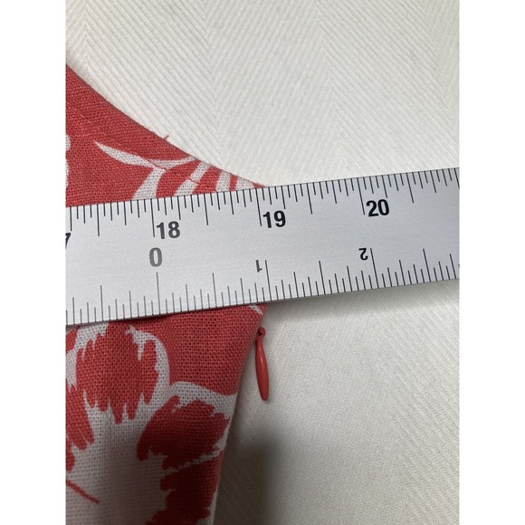 Chadwicks Womens Sleeveless Linen Rayon Dress Floral Pleated Neckline Details PS - Picture 5 of 10